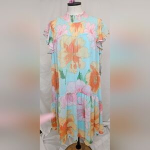 Maison Tara Floral Multicolor Dress